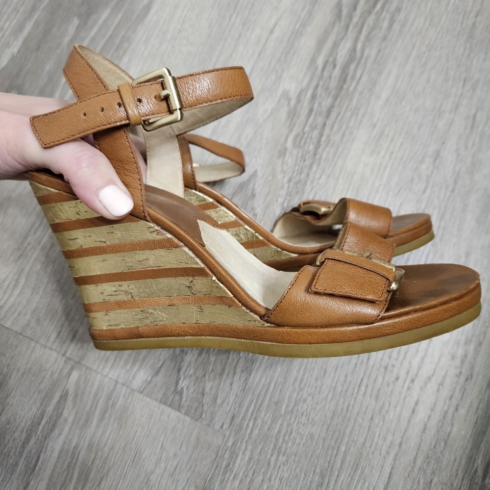 Michael Kors Leather Wedges